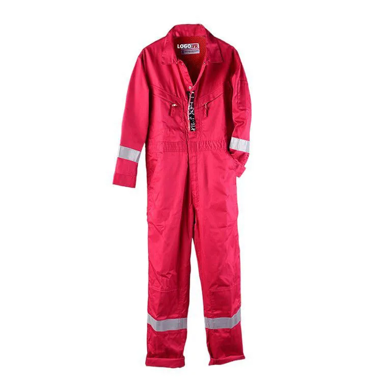 Reflective FR Fire Retardant Coverall Cotton  Breathable Working Uniform  Overall