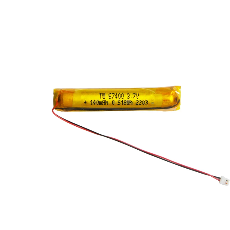 Customized 130mAh TW67400 10C 3.7V Factory wholesale ODM OEM Rechargeable Polymer Lithium Ion Battery Li-Po Battery in Shenzhen