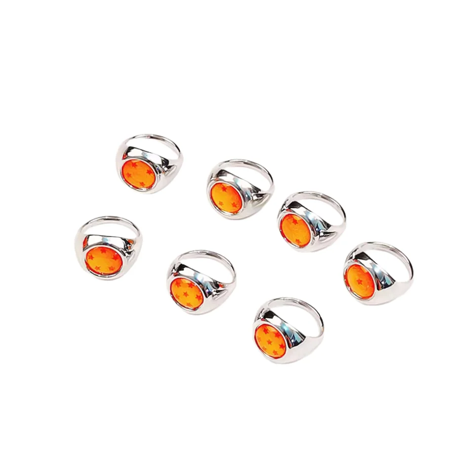 Anime DBZ Orange Ring Metal Alloy Finger Rings