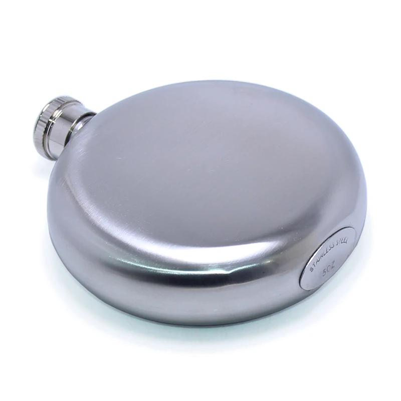 Round Shaped Mini Thermos Bottle Flagon 5oz Welcome Customization Logo For Outdoor Activities Water Liquid Thermos Hip Flask