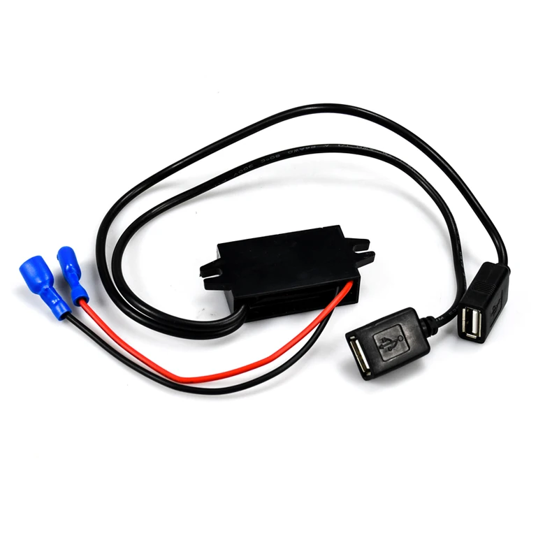 LOW MOQ CUSTOM 12V to 5V DC DC Buck Converter 12 Volt Step Down to 5 Volt USB Car Charger Customized Logo Cable Length Connector