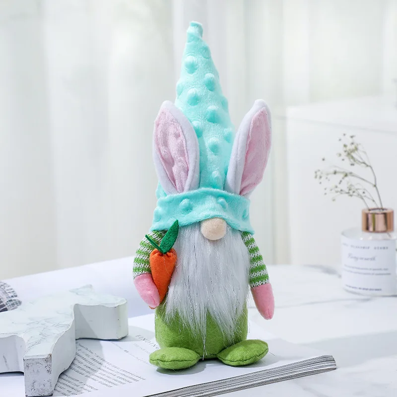 Silverbox Cute Easter Bunny Hat Ornament Plush Faceless Doll for Girls for Party Decorations and Holidays-Wholesale