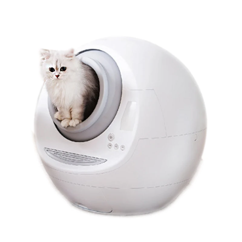 Intelligent Self-cleaning Cat Toilet PP Material Automatic Cleaning Equipment for Cats 9L Garage Space Cat Toilet