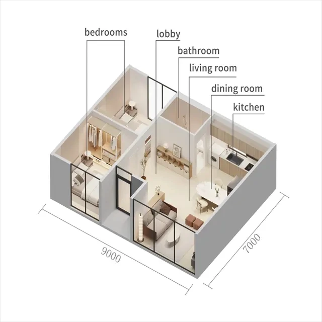 Eco Friendly Container House Luxury Modular Villa Prefabricated Steel House