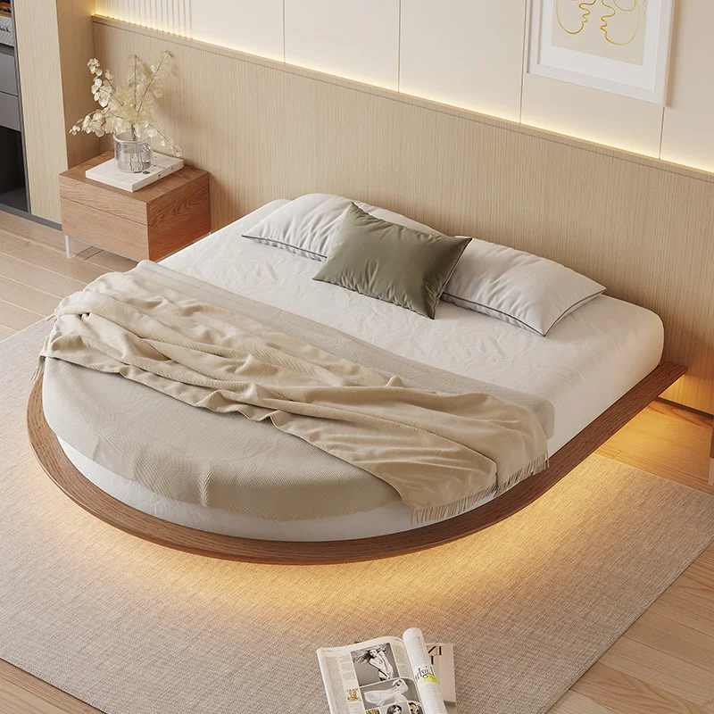 Round Bed Tatami Double Bed 2m X2m Home Hotel  Thin Suspension Couple Beds