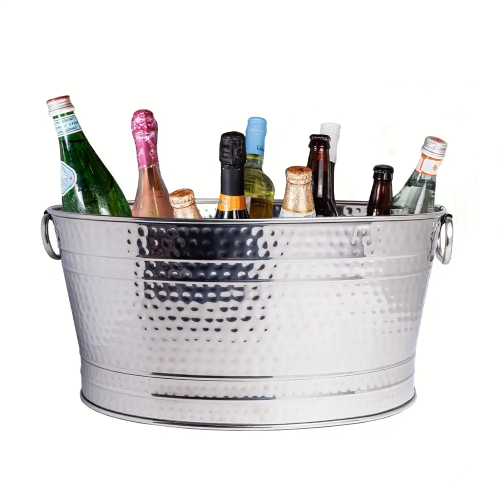 Metal Ice Bucket Stainless Steel Cooler for Parties Sustainable and Stocked for Hotels Bars Made in India