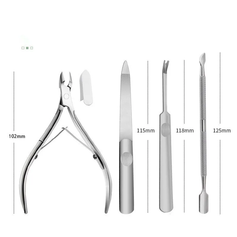 2024 KUDAN Nail Art Tool Set Pedicure Beauty Set Curved Dead Skin Scissors Stainless Steel Dead Skin Nail Cuticle  Removal Forks