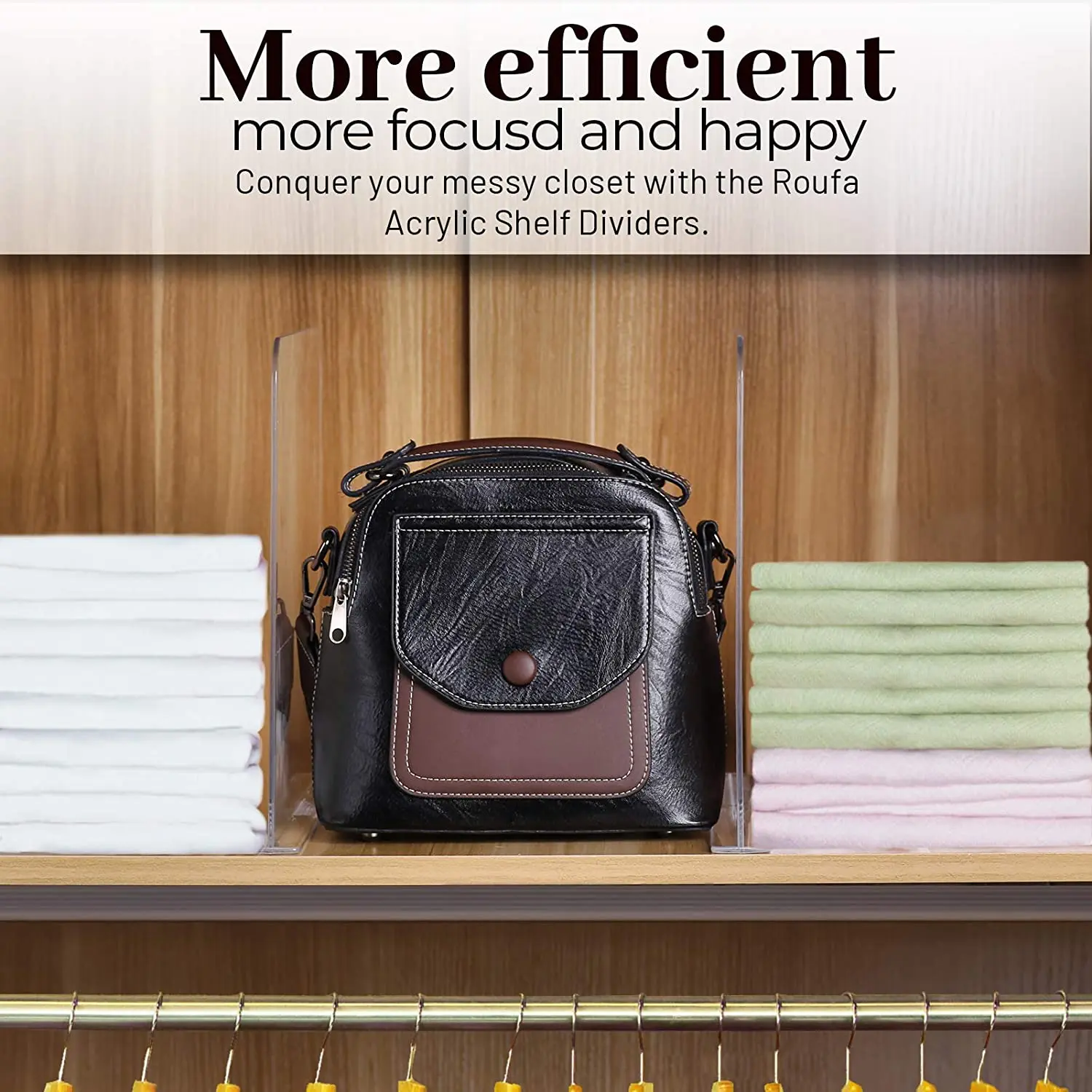 Clear Acrylic Shelf Divider Closet Separator Cabinet Organizer Used For Home Supermarket Item Sorting