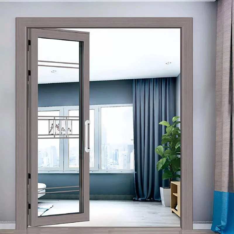 Two Panel Aluminum PD/PT Door Double-leaf folding Swing Door modern outdoor exterior front Entry slide door