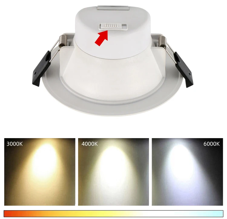 IP44 Led australian standard light 3 colour SAA approved smart Tri cct led downlight tri colour
