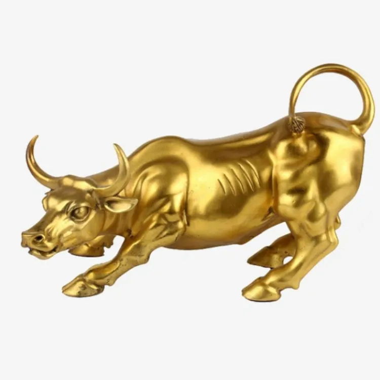 Life size antique brass bull statue modern bronze large bull sculpture