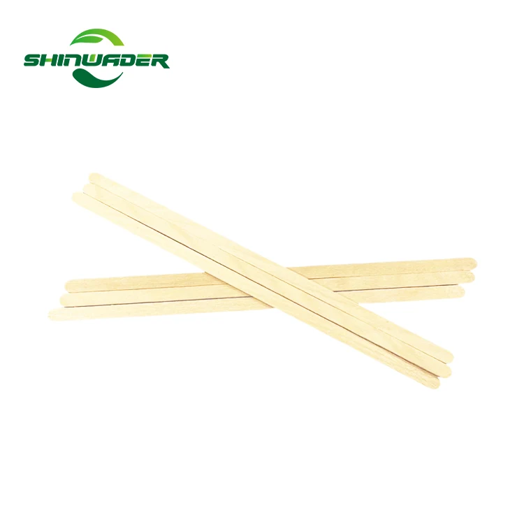 High Quality Multisize Natural Wooden Coffee Stirrers 110/140/178/190mm Stocked Tea Stir Stick Modern Design Home Use Food
