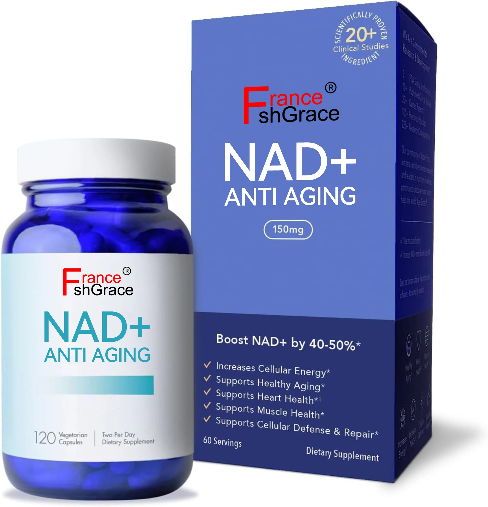OEM NAD Supplement Anti Aging and Cell Regeneration Servings Supports Cellular Energy Brain Muscle Nicotinamide Riboside