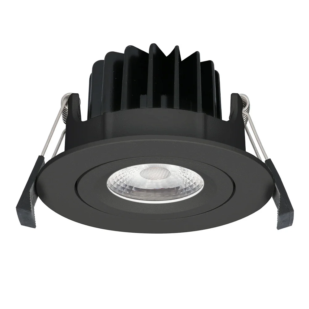 Aluminum Led Restaurant Reception Column Dimmable Downlight Ip44 Waterproof Cut Out 80MM-85MM 8W Cob Downlight