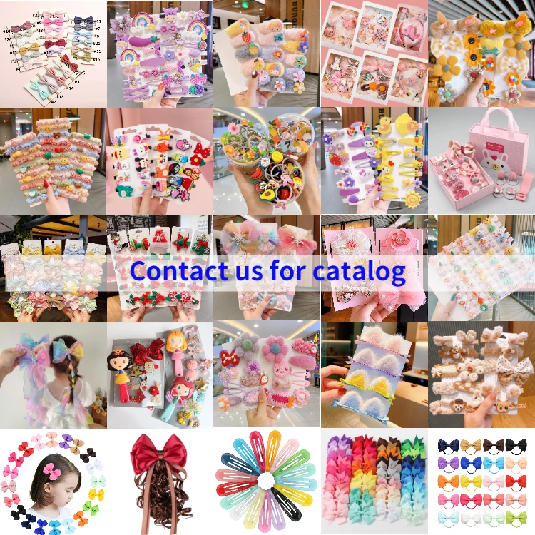 GIRLIZE 10pcs Cute Cartoon Bow Flower Animal Children Hair Clip Hairpin Set Hair Bow Clips Hair Accessories For Girl Kids