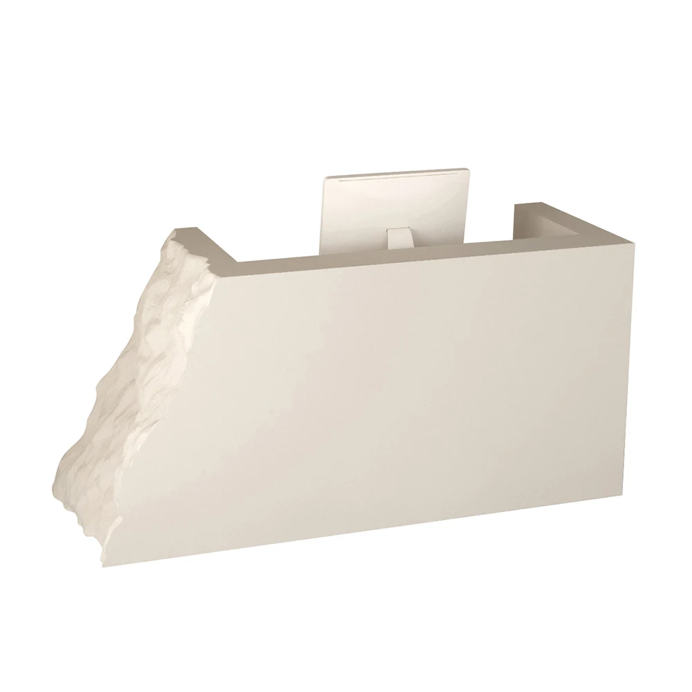 Special-shaped customization Modern Salon Counter Beauty White Office Front Desk Reception