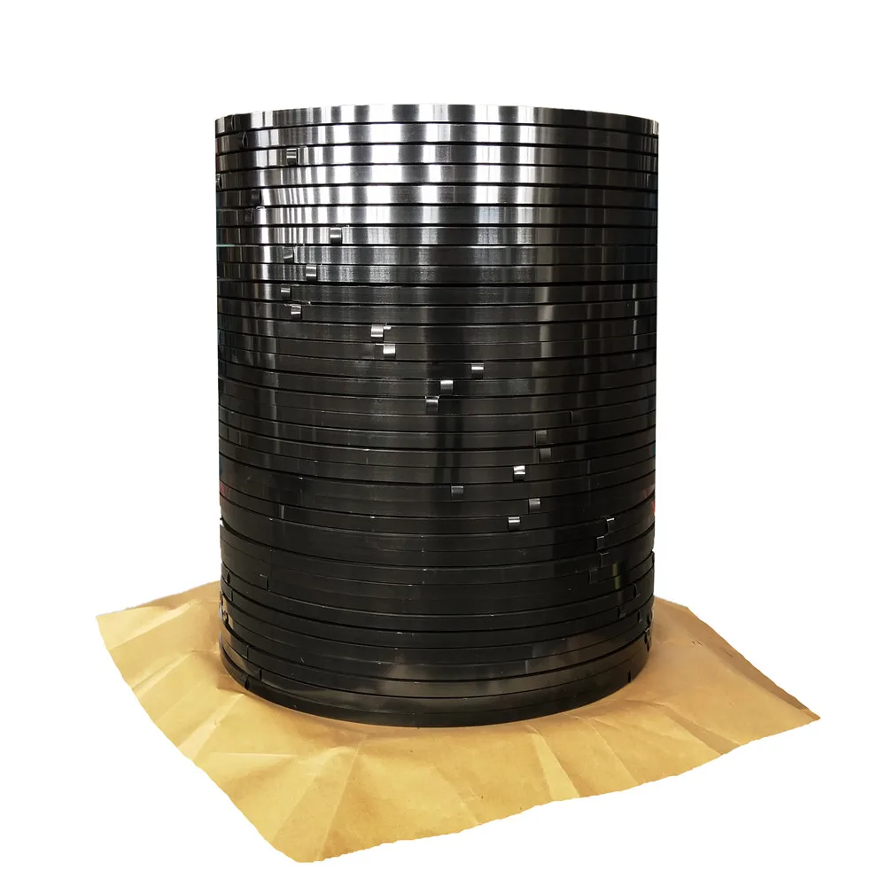 
Best selling high quality 19mm regular duty black painted packing steel strap 