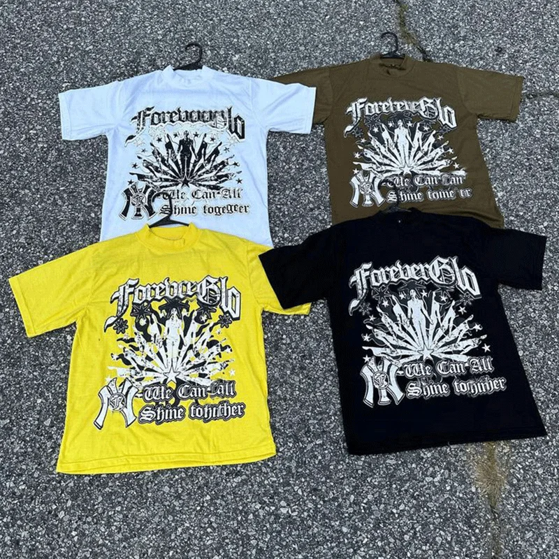 Custom Print Logo Heavyweght Fabric Patches Embroidery Vintage Distressed Applique Rips Acid Wash Sun Faded Oversized Men Tshirt