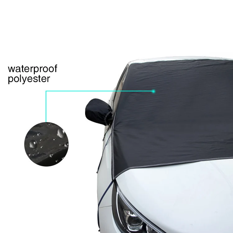 Waterproof Car Winter Summer Front Windshield Snow Shield Sunshade Cover Half Garage Cover