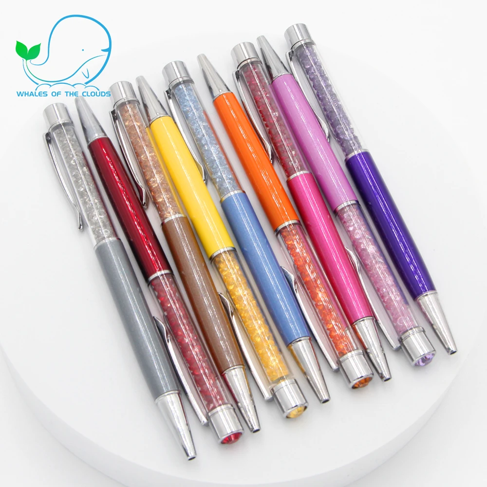 Advertising Souvenir China Crystal Office School Ballpoint Pen with Gemstone Chips