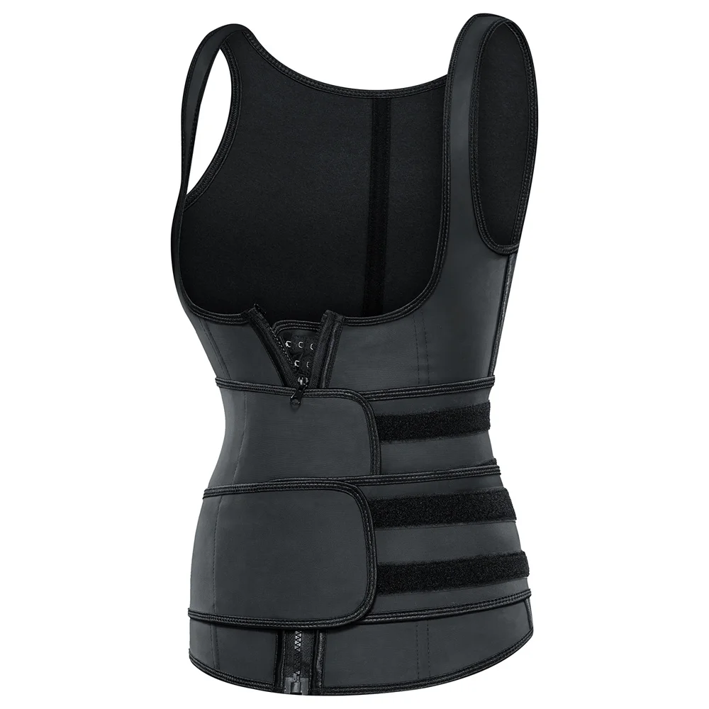 Promotion High Quality Women Latex Corset Abdomen Tummy Shaper Vest Shapewear