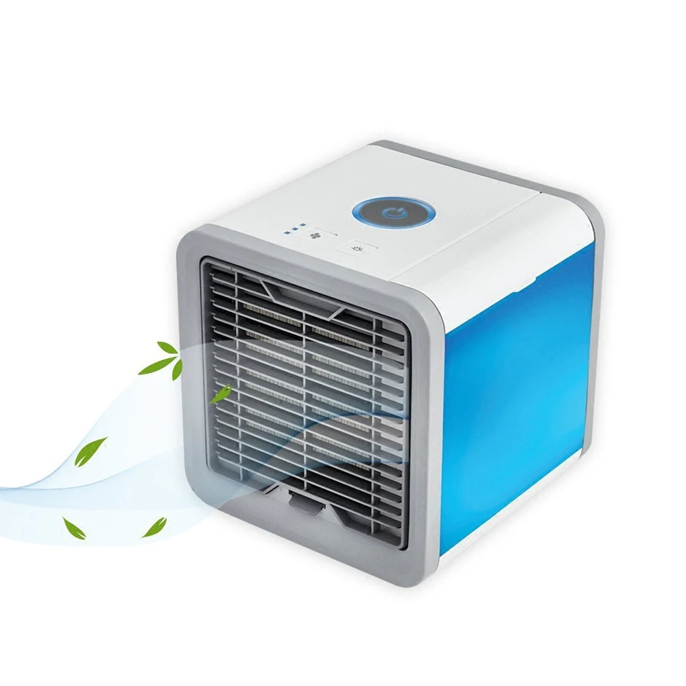 oem LED 7 Colors Night Light USB mini air conditioner misting fan water evaporative air cooler for home Portable Air Conditioner