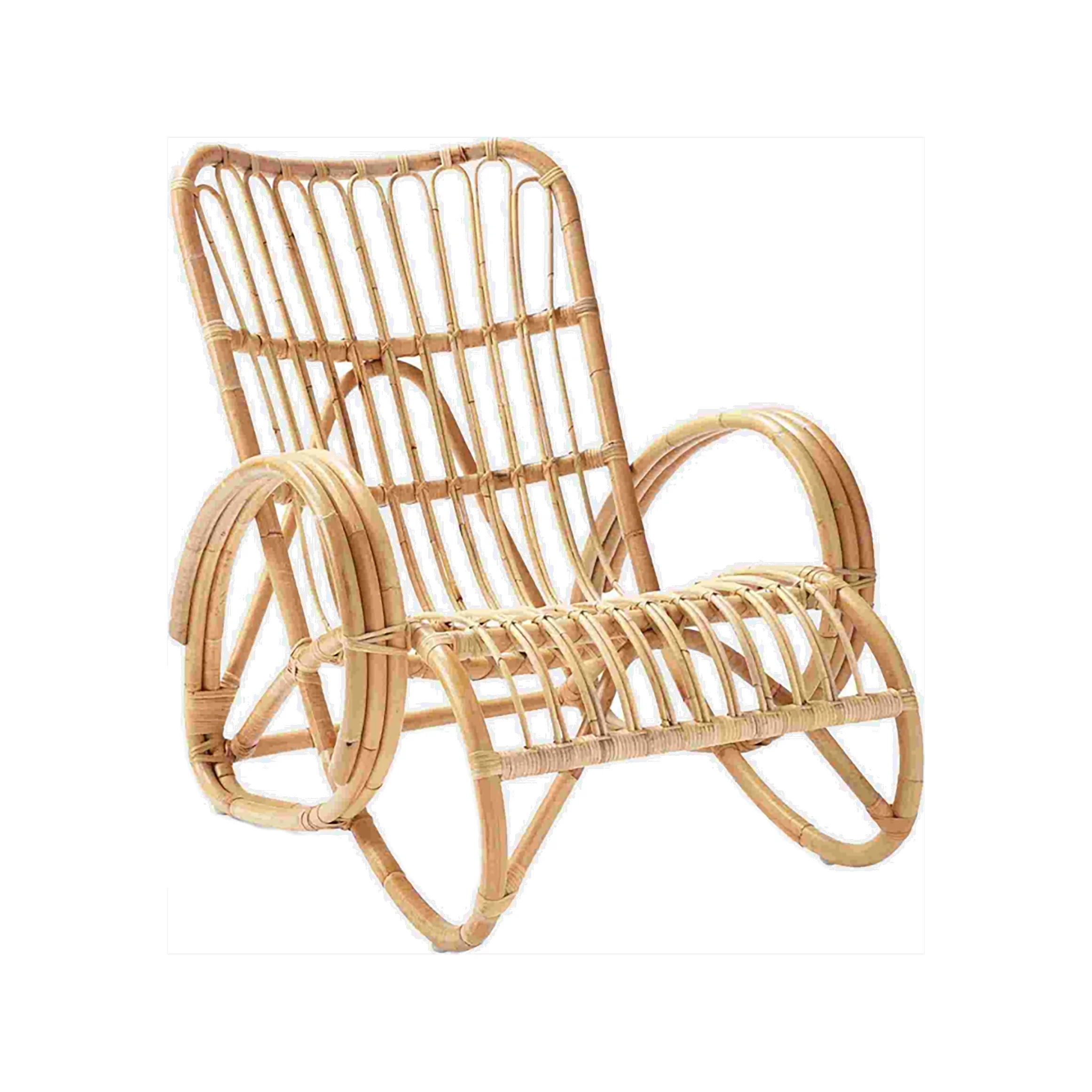 Super Fine Quality Becak Rattan Chair with Natural Brown for The Yard