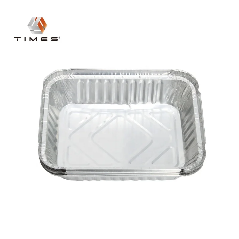 Recyclable  customized  for catering baking  aluminum foil container  with lid lunch boxes for household restaurants