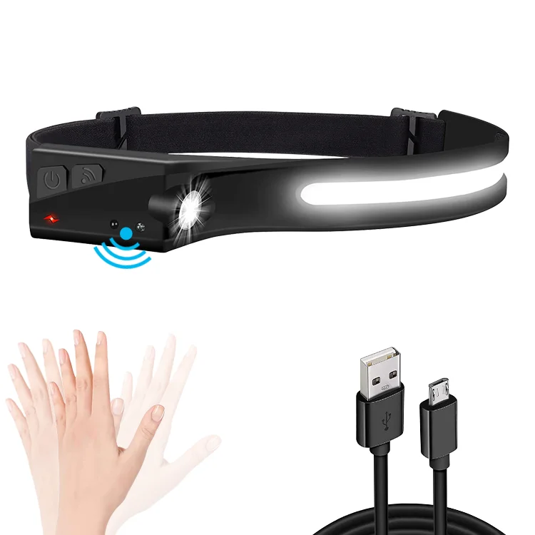 New Product 5W COB Plastic Camping Night Fishing LED Light Headlamp Headlamp Fishing Headlamp Battery Rechargeable