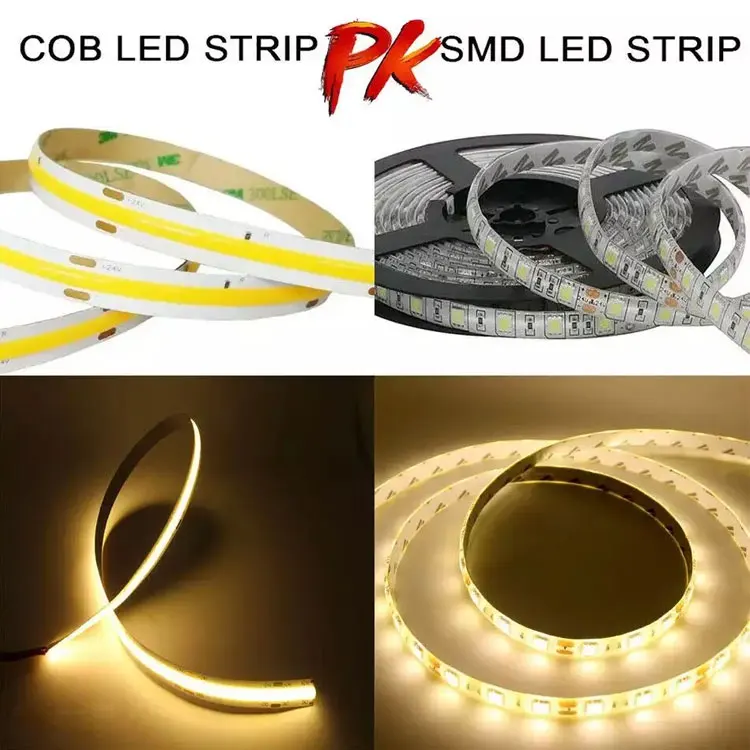 Cob Light Strip Rgbww Rgbcct Strip Flexible Cob 24V Led Strip High Bright Light For Decoration