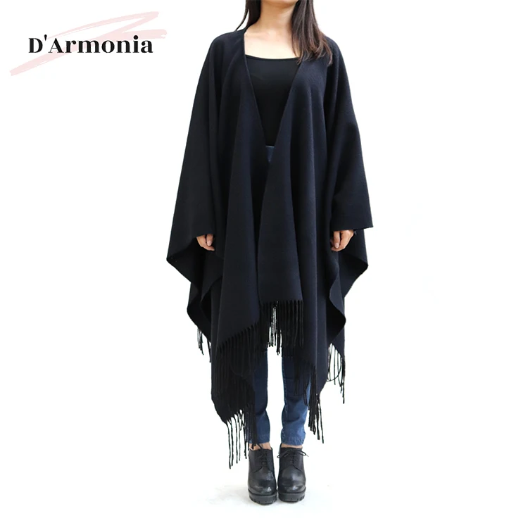 
Good Quality Casual Wear Outfits Winter Tassels Elegant Poncho 