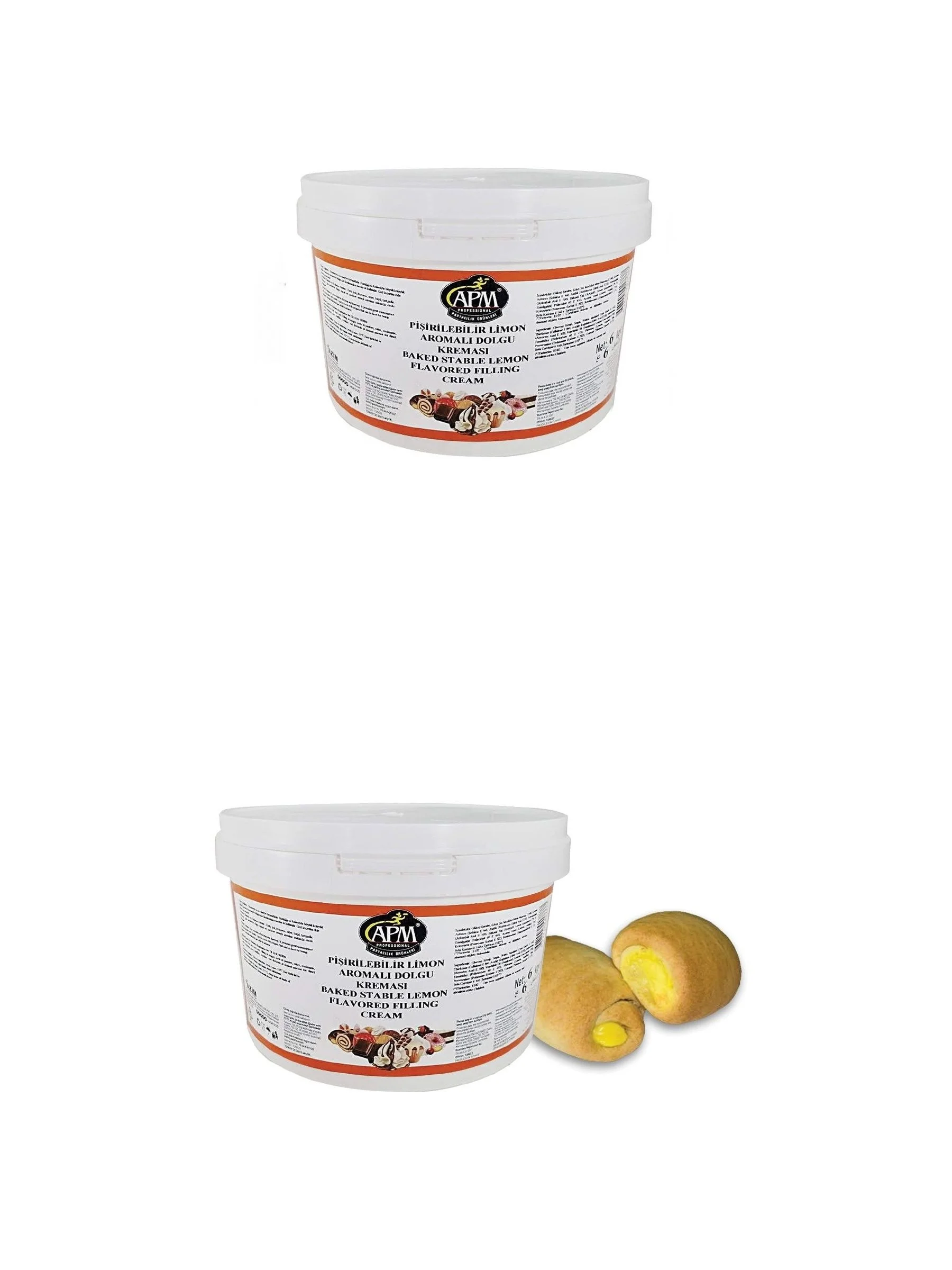 Filling Cream Lemon Flavored Bake Stable Halal Iso Certified For Pastry And Confectionery Sectors And Industries