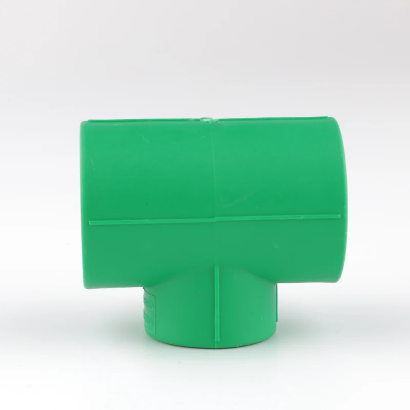 Sam-uk original batch production of green PPR tee reducing pipe fittings ppr vent pipe fittings tee