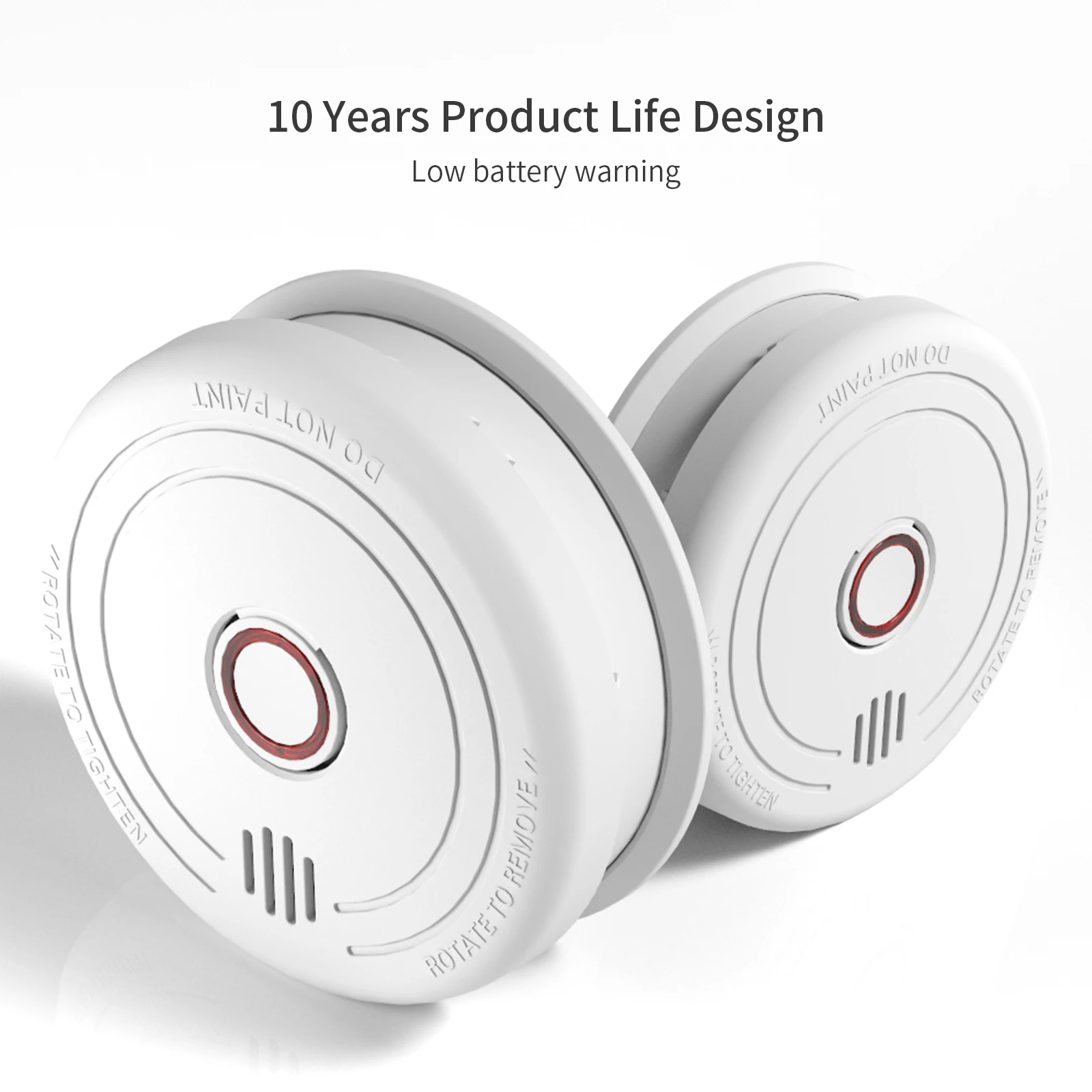 Small Home Fire Safety Alarm Safe Smoke Sensor Detector  Dc9v Battery Standalone En14604 Photoelectric Smoke Alarms