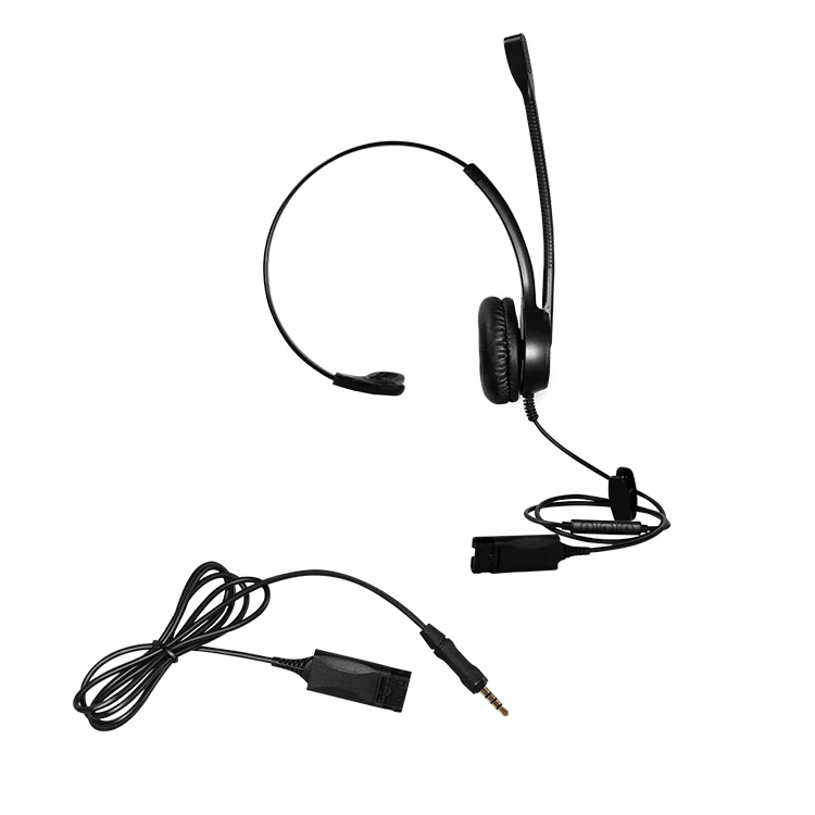 Customized Digital Cordless Phone Headphone For Office Good Sound Quality Wired Usb Landline Telephone Headset Adapter Cable