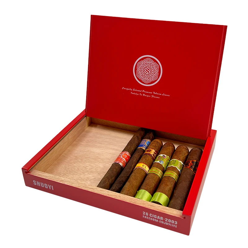 Matte Color custom cigar boxes Nice Design cigar boxes wholesale Cedar Wood cigar wood box