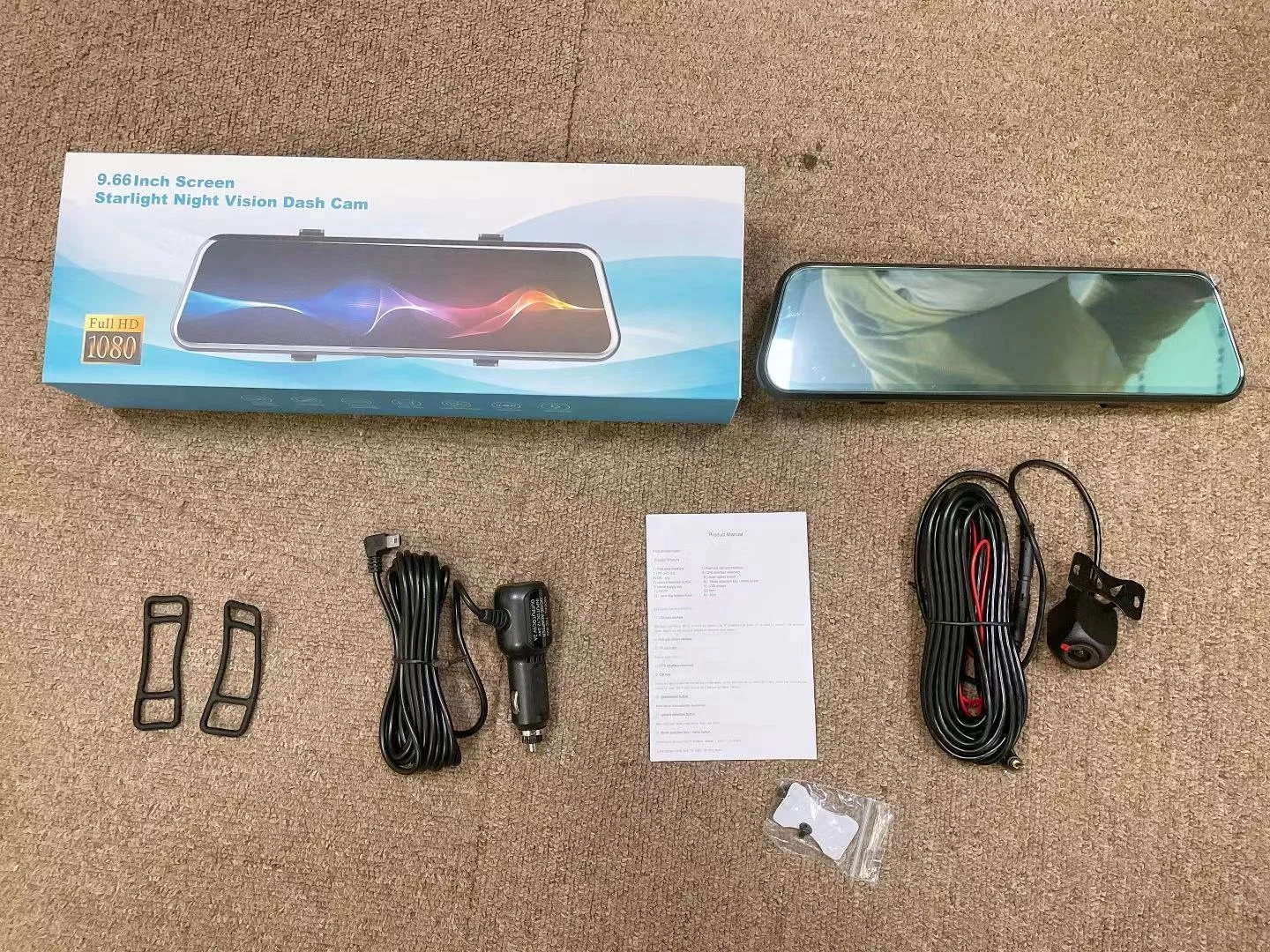 GT800 Full HD 1080P dash camera Car DVR mirror G-sensor motion detection rear mirror dash camera