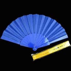 Wholesale High Quality Folding Plastic Rainbow Hand Fans With Plastic Ribs For Wedding Rave Festival Outdoor Party Dance Fan