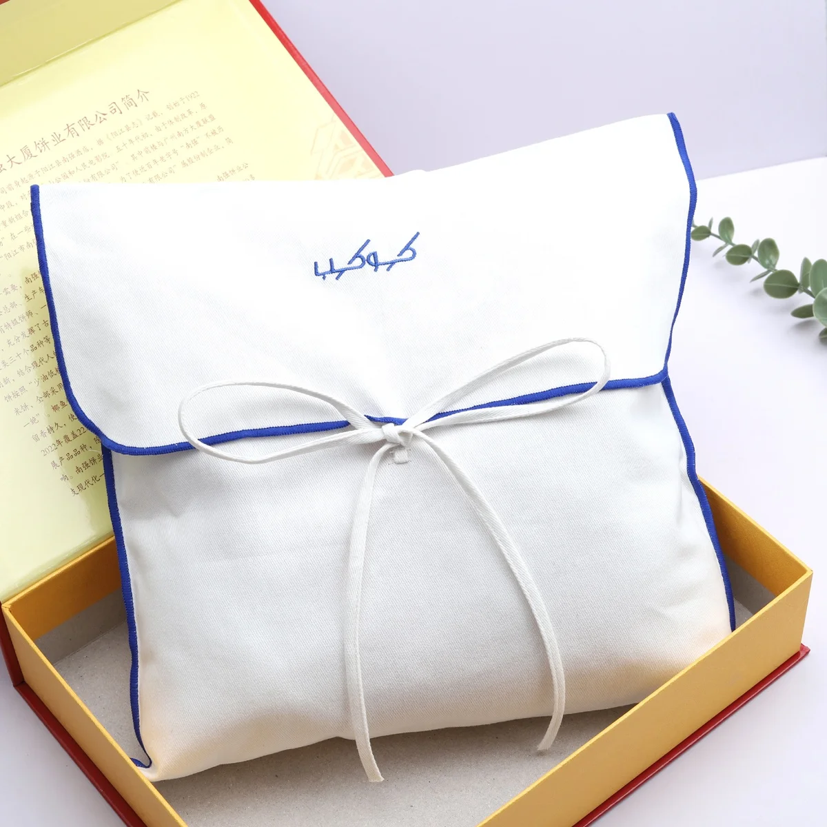 Eco-Friendly White Cotton Twill Envelope Pouch Gift Wallet Handbag Packing Dust Bag Luxury Cotton Flap Dust Pouch