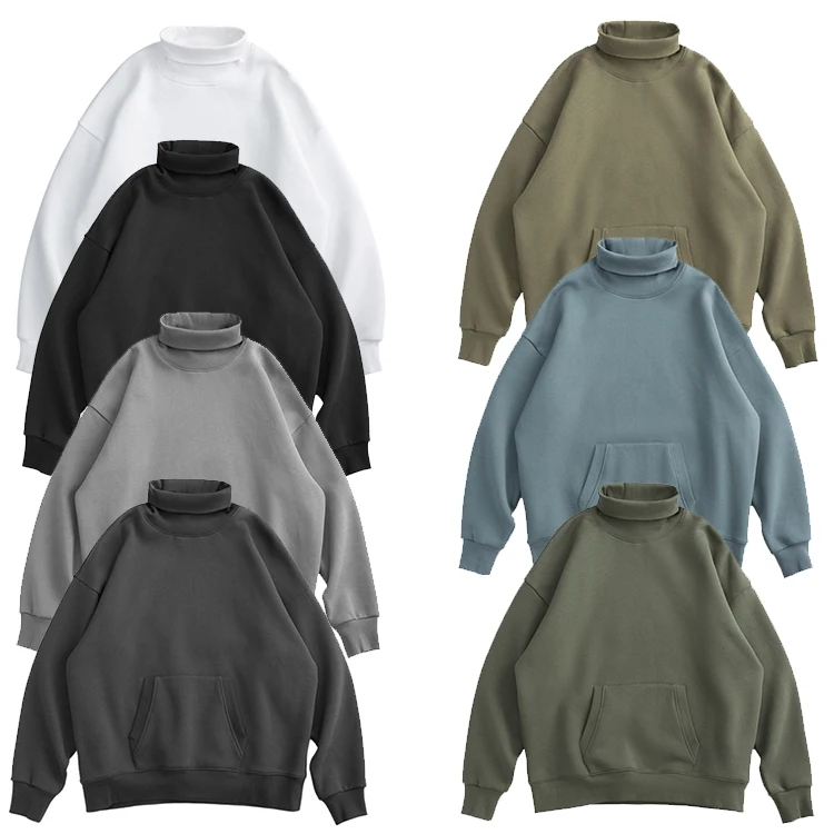 100% хлопковый пуловер для детей оптом с высоким воротом свободная уличная с длинными рукавами белое платье большого размера без рукавов мужской спортивной одежды толстовки с капюшоном и свитера