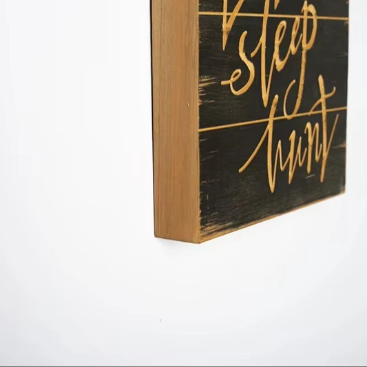 Black Hunting Table Block Hunting Wall Hanging Decorative Density Board Wooden Plaque Wall Sign