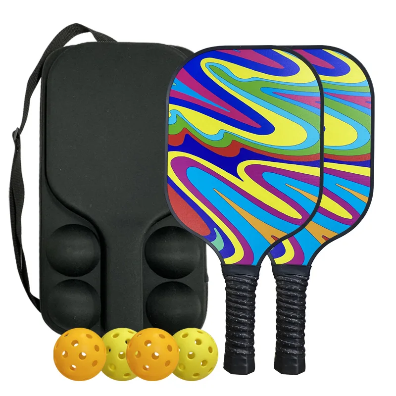 High Grade EVA Paddles Case Custom USAPA Pickle Ball Paddle Cover with Sturdy Handle Hard Shell EVA Ball Rockets Storage Bag