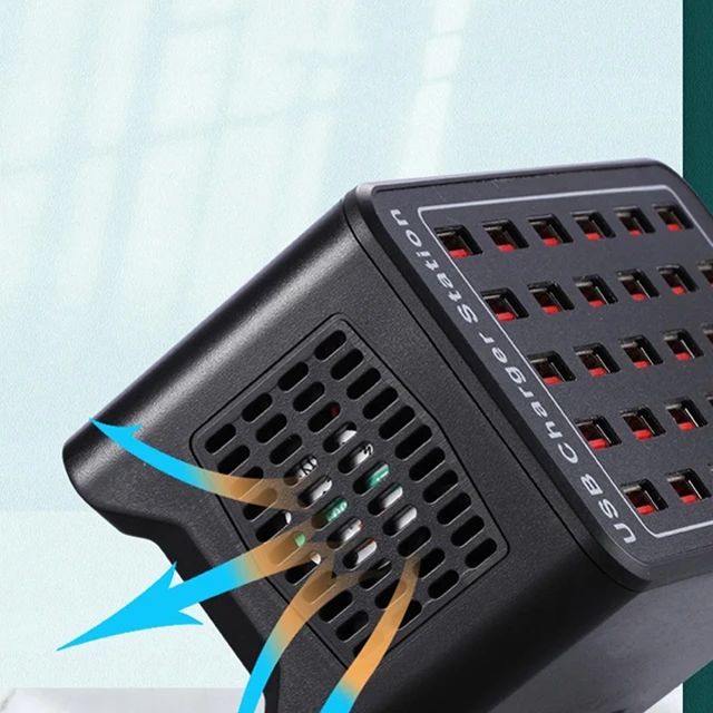 30-портовый USB-зарядный порт семейный USB-порт для нескольких устройств смартфон планшетный ноутбук компьютер с быстрой зарядкой