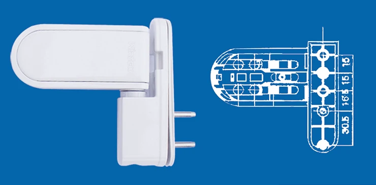 CDH0442 120kg plastic upvc Door 3D Door Hinge