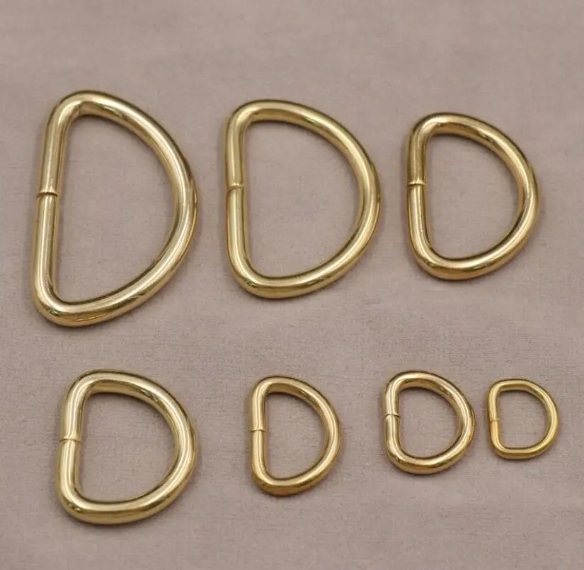 Bag Accessories Shoe Garment Handbag Custom solid brass D Ring Clip Buckle