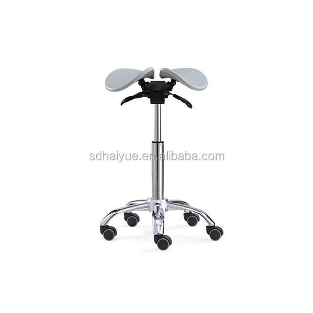Ergonomic Plywood Saddle Seat Shaped Designer Use Stool HY5009
