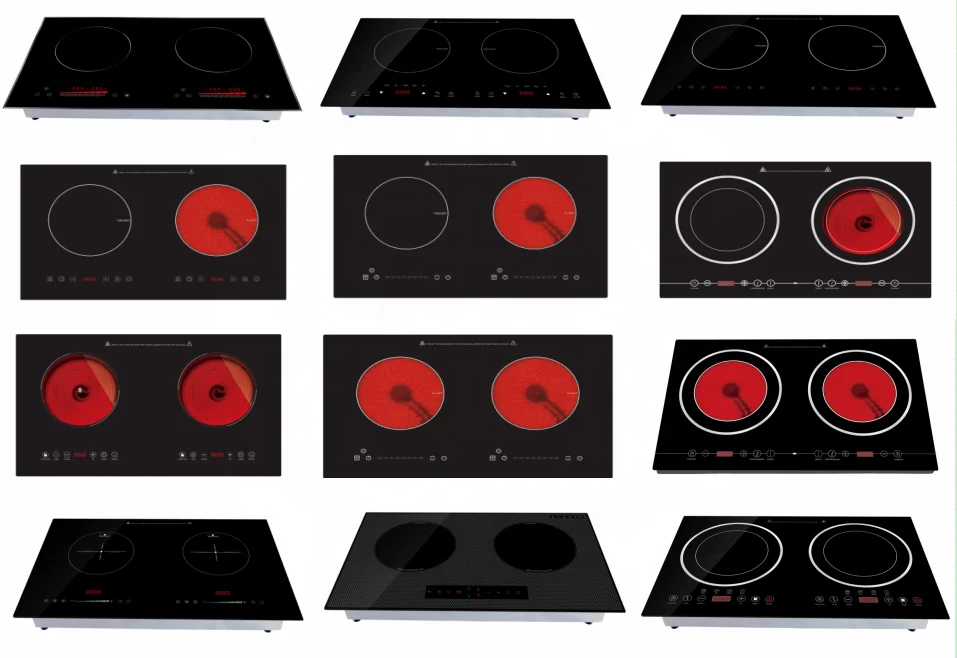 Best Quality Cheap Price Table Top Kitchen Appliances Restaurant Equipment 2200W 2 Burner Saving Energy Induction Cookops