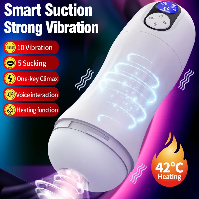 Wosilicone Male Masturbation Cup Sucking Penis Massager Artificial Vagina Sex Toys for Men Electric Aircraft Cup
