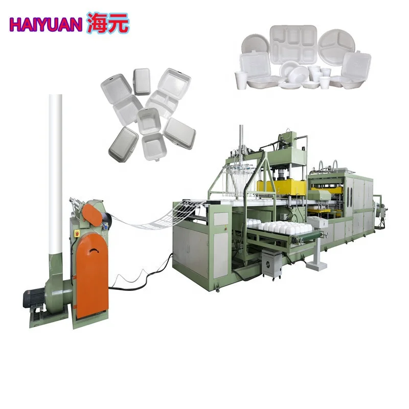 polystyrene foam food box equipment foam plate plastic dish container foaming machine