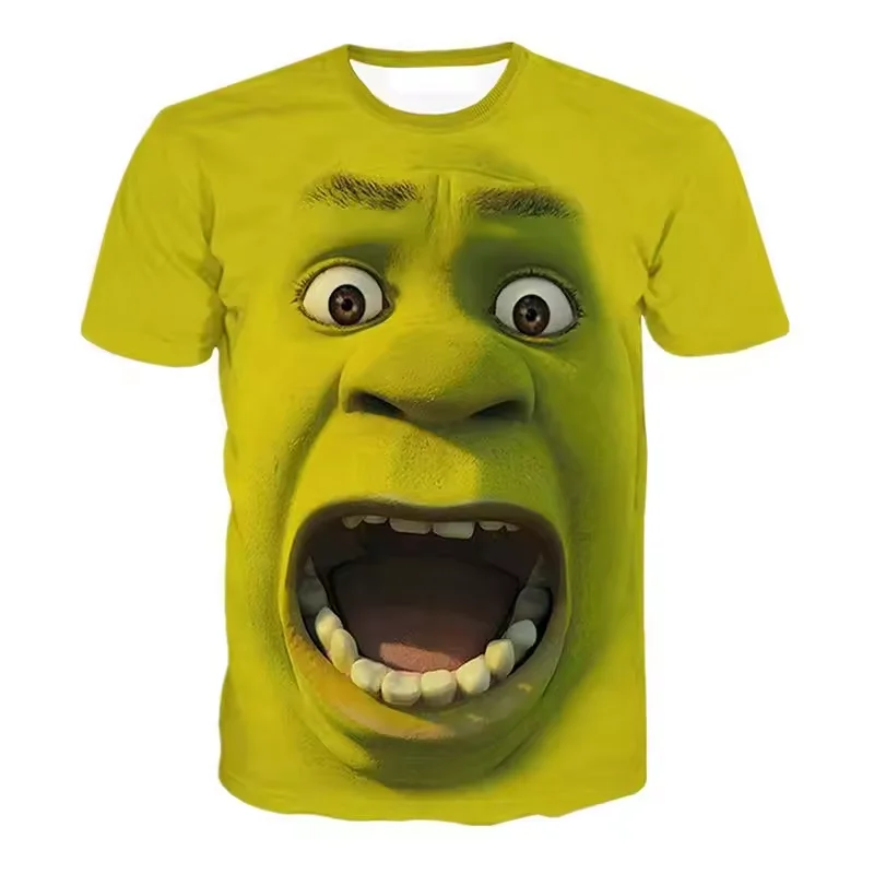 Shrek Shirt Funny T Shirts Hip Hop Clothing Short Sleeve Tshirt Streetwear 3d Print T Shirt Men Clothes